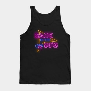 Back to the 90's , Retro Neon Design, vintage design Tank Top